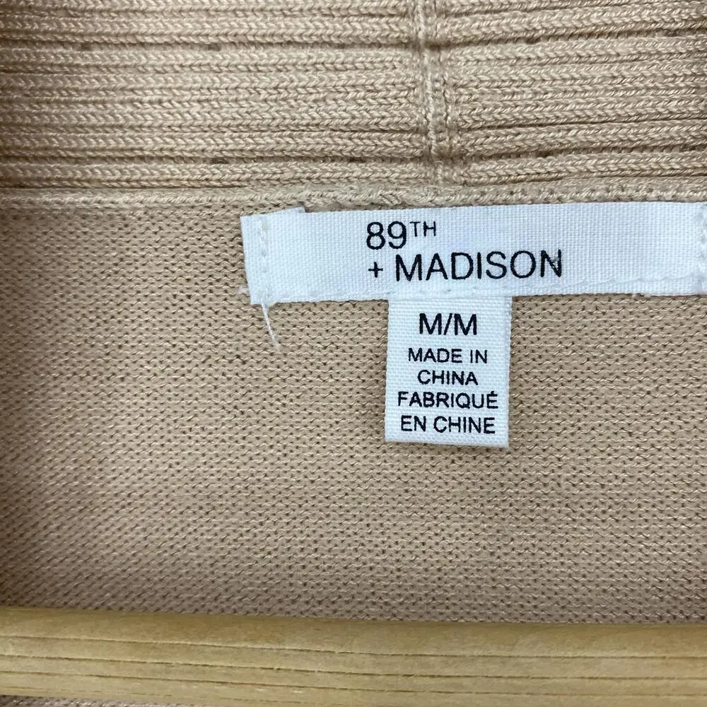 89th + Madison Chic Cardigan in Tan size medium